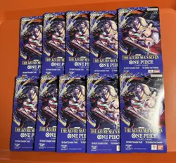 Lot Of 10 One Piece TCG The Azure Sea's Seven Sleeved Booster OP-14 EB04 English - Image 1