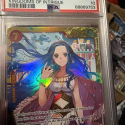 2023 ONE PIECE OP04-KINGDOMS OF INTRIGUE #118 NEFELTARI VIVI SECRET RARE PSA 10 - Image 1
