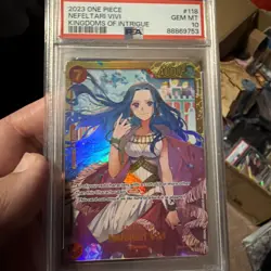 2023 ONE PIECE OP04-KINGDOMS OF INTRIGUE #118 NEFELTARI VIVI SECRET RARE PSA 10 - Image 2