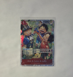 Ace & Sabo & Luffy • OP13-007 SR Carrying On His Will Holo Foil One Piece TCG M - Image 1