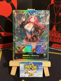 ONE PIECE CARD GAME HOLO CARTE FRANCAISE JEWELRY BONNEY OP07-019 LEADER FR MINT - Image 1