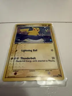 Pokemon TCG Pikachu card, specifically the 12/17 Holo Promo from the POP Series - Image 1