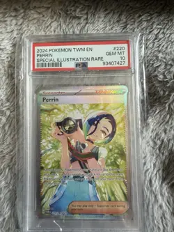 Pokemon TCG Perrin Twilight Masquerade Holo Card 220/167 PSA 10 - Image 1