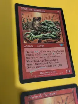 Warbreak Trumpeter x2 Goblin MTG 2 Card. Legions. Old Vintage FOIL - Image 5