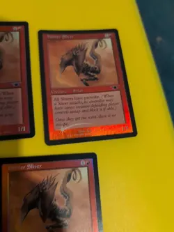 Hunter Sliver X3Magic the Gathering 3 Card. Legions. Old Vintage FOIL - Image 3