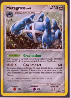 2009 METAGROSS #7/147 SUPREME VICTORS POKEMON CARD- RARE- HOLO NM SV2 - Image 1