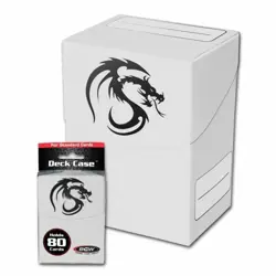 1x BCW GAMING DECK CASE Matte WHITE Box - Holds 80 Cards w/Card Divider 1-DC-WHI - Image 1