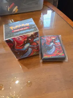 Pokemon Phantasmal Flames Mega Charizard X UPC Trading Card Sleeves and Deck Box - Image 1