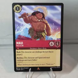 Disney Lorcana Maui Hero to All The First Chapter Non-Foil Card 114/204 - Image 1