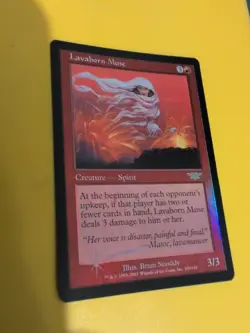 Lavaborn Muse. Rare Spirit Magic the Gathering Card. Legions. Old Vintage FOIL - Image 2