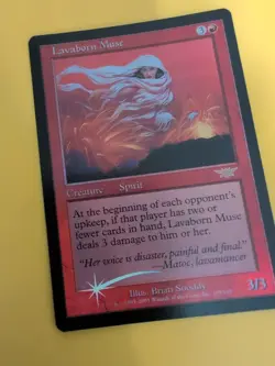 Lavaborn Muse. Rare Spirit Magic the Gathering Card. Legions. Old Vintage FOIL - Image 3