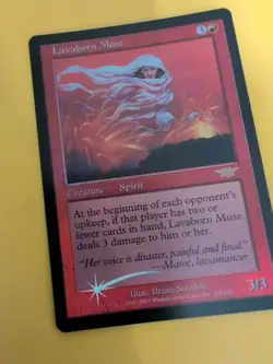 Lavaborn Muse. Rare Spirit Magic the Gathering Card. Legions. Old Vintage FOIL - Image 4