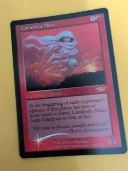 Lavaborn Muse. Rare Spirit Magic the Gathering Card. Legions. Old Vintage FOIL - Image 5