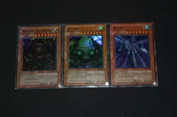 Yugioh Card Lot PL-MP Super Rare Sanga of the Thunder, Kazejin, & Suijin MRD - Image 1