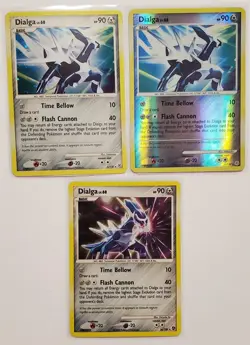 Dialga Holo and Reverse Holo Lot of 3 Cards 1/130 16/106 Diamond & Pearl Sets - Image 1