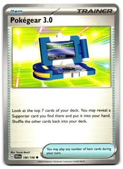 Pokegear 3.0 186/198 - Scarlet & Violet Common Pokemon TCG - NM Card - Image 1