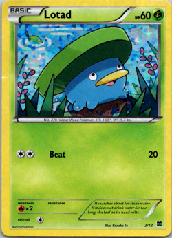 Lotad - 2/12 - 2015 McDonald's Holo Promo - Pokemon Card - Image 1