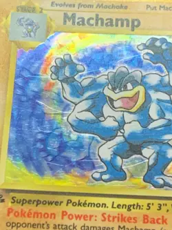 MACHAMP 1ST EDITION - 008/102 - DECK EXCLUSIVES - HOLO RARE POKEMON CARD - MP - Image 2