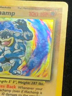 MACHAMP 1ST EDITION - 008/102 - DECK EXCLUSIVES - HOLO RARE POKEMON CARD - MP - Image 3