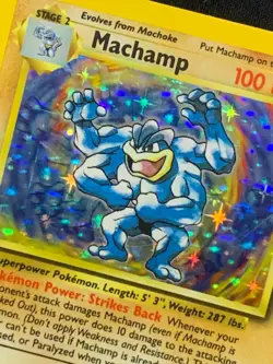 MACHAMP 1ST EDITION - 008/102 - DECK EXCLUSIVES - HOLO RARE POKEMON CARD - MP - Image 4