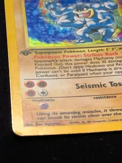 MACHAMP 1ST EDITION - 008/102 - DECK EXCLUSIVES - HOLO RARE POKEMON CARD - MP - Image 5