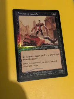 Withered Wretch. Zombie Cleric Magic the Gathering Card.Legions.Old Vintage FOIL - Image 2
