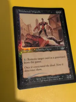 Withered Wretch. Zombie Cleric Magic the Gathering Card.Legions.Old Vintage FOIL - Image 3