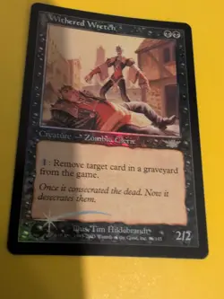 Withered Wretch. Zombie Cleric Magic the Gathering Card.Legions.Old Vintage FOIL - Image 4