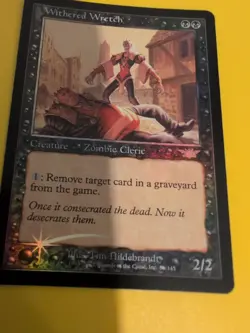 Withered Wretch. Zombie Cleric Magic the Gathering Card.Legions.Old Vintage FOIL - Image 5