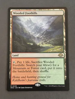 Wooded Foothills 236-Rare-MTG Modern Horizons 3-NM-Regular Finish - Image 1