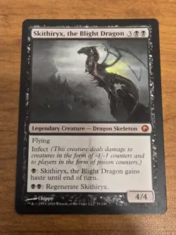 MTG Scars of Mirrodin - Skithiryx, the Blight Dragon - SOM 79 - NM - Image 1