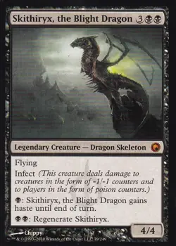 MTG Scars of Mirrodin - Skithiryx, the Blight Dragon - SOM 79 - NM - Image 2