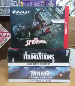 MTG TARKIR PLAY + FOUNDATIONS JUMPSTART + SPIDER-MAN GIFT BUNDLE BOXES - Image 1