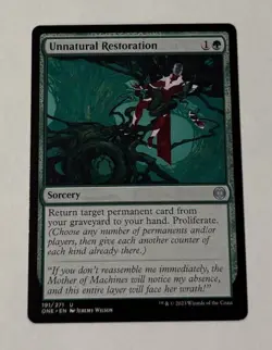 MTG Unnatural Restoration - Phyrexia: All Will Be One LP - Image 1