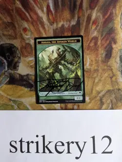 1x Ashaya, the Awoken World Token - Signed by Raymond Swanland - MTG - Image 1