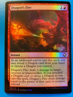 MTG 1x FOIL Dragon's Fire # 139 Adventures in the Forgotten Realms Magic x1 NM - Image 1