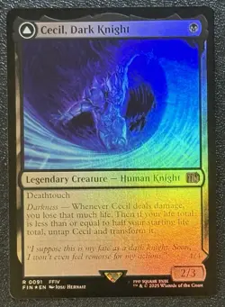 MTG Cecil, Dark Knight (Foil) Final Fantasy 91 FF4 FFIV NM - Image 1
