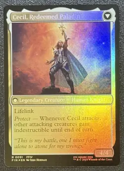 MTG Cecil, Dark Knight (Foil) Final Fantasy 91 FF4 FFIV NM - Image 2