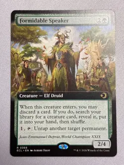 Formidable Speaker (Extended Art) Lorwyn Eclipsed MTG NM - Image 1