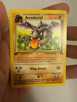 1999 Pokemon - 1st Edition Aerodactyl Non-Holo Rare - Fossil 16/62 - WOTC - Image 1