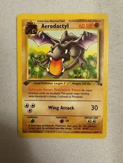 1999 Pokemon - 1st Edition Aerodactyl Non-Holo Rare - Fossil 16/62 - WOTC - Image 2