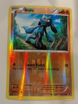 Riolu 46/124 - XY Fates Collide Pokemon Reverse Holo Foil Nice! - Image 1