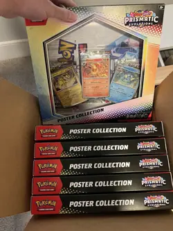 Pokemon Prismatic Evolutions - Poster Collection Sealed Lot Of 6 W/ Display - Image 1