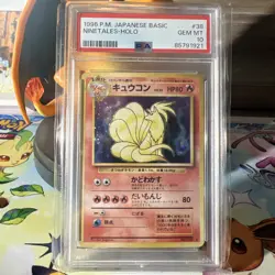 1996 POKEMON BASE SET JAPANESE #38 NINETALES-HOLO PSA 10 - Image 2
