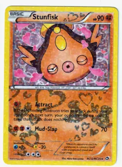 2013 STUNFISK RC12/RC25 Legendary Treasures Pokemon Radiant Collection HOLO NM - Image 1