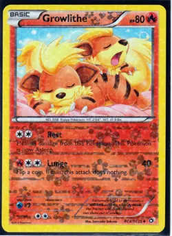 2013 GROWLITHE RC4/RC25 Legendary Treasures Pokemon Radiant Collection HOLO (G5) - Image 1