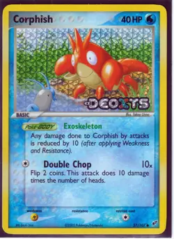 VINTAGE POKEMON 2005 CORPISH 57/107 Ex DEOXYS - REVERSE HOLO -STAMPED - NM/LP - Image 1