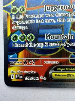 Pokemon TCG: 2025 Mega Heracross EX- 108/094 ULTRA RARE-Phantasmal Flames - Image 4