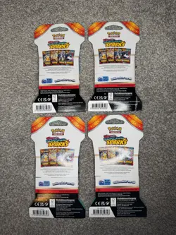 Pokemon TCG Surging Sparks Sleeved Booster Pack Sealed Lot of 4 - Image 2