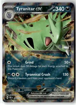 Tyranitar ex ⭐ 064/131 Holo Double Rare Prismatic Evolutions 2025 Pokemon NM - Image 1